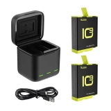 Ładowarka trójkanałowa box + 2 akumulatory Telesin do GoPro Hero 9 / Hero 10