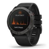 Garmin Fenix 6X Pro Solar Tytanowy 51mm z czarnym paskiem (010-02157-26)