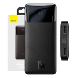 Baseus Bipow 10000mAh 2xUSB-A USB-C 15W czarny
