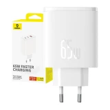 Ładowarka sieciowa Baseus OS-Cube Pro 2xUSB-C + USB-A 65W biała