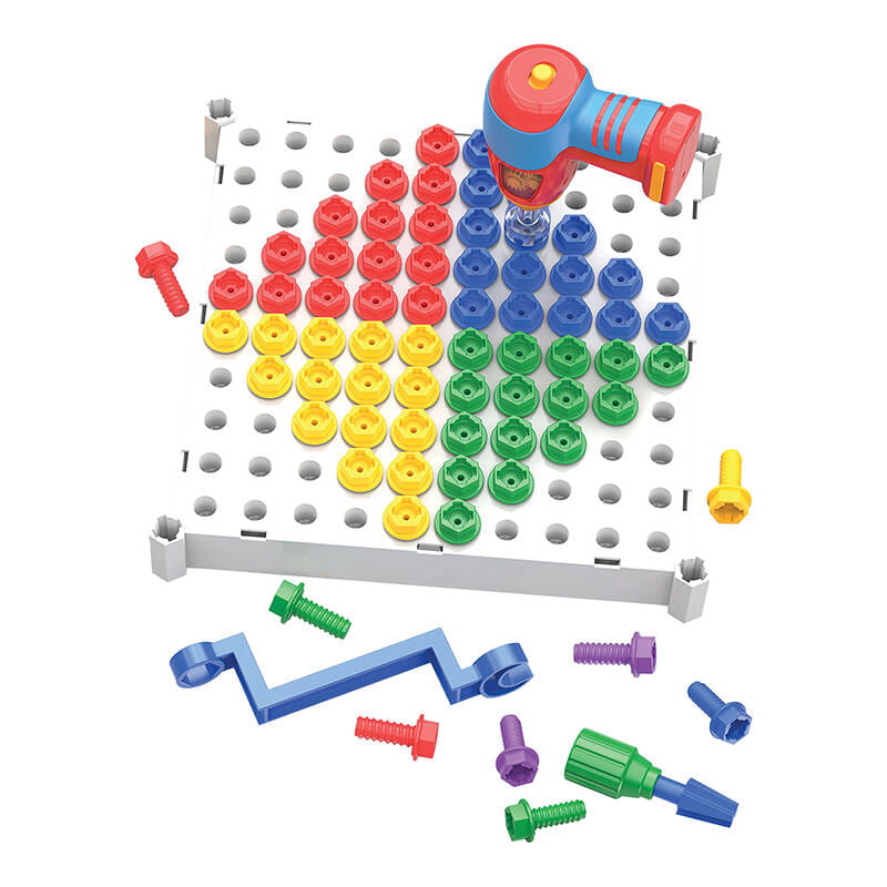 Zabawka wiertarko - wkrętarka z zestawem wkrętów Learning Resources EI-4112 — zdjęcie 2