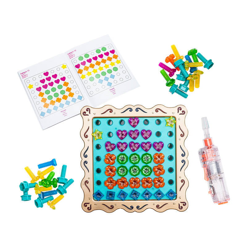 Zabawka wiertarko - wkrętarka z zestawem konstrukcyjnym Learning Resources EI-4125 błyszczący — zdjęcie 1
