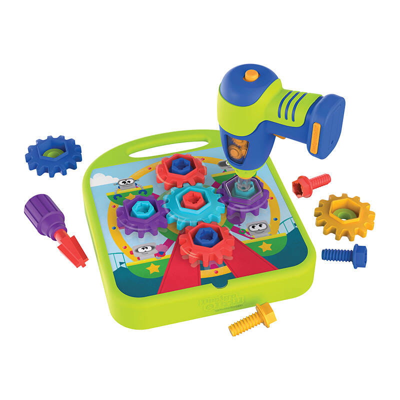 Zabawka wiertarko - wkrętarka zestaw z kołami zębatymi Learning Resources EI-4104 — zdjęcie 2