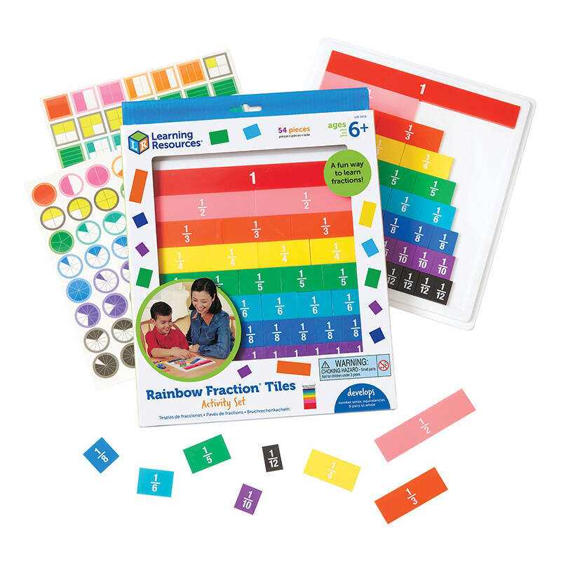 Kafelki do matematyki Ułamki Learning Resources LER 0615 tęcza — zdjęcie 1