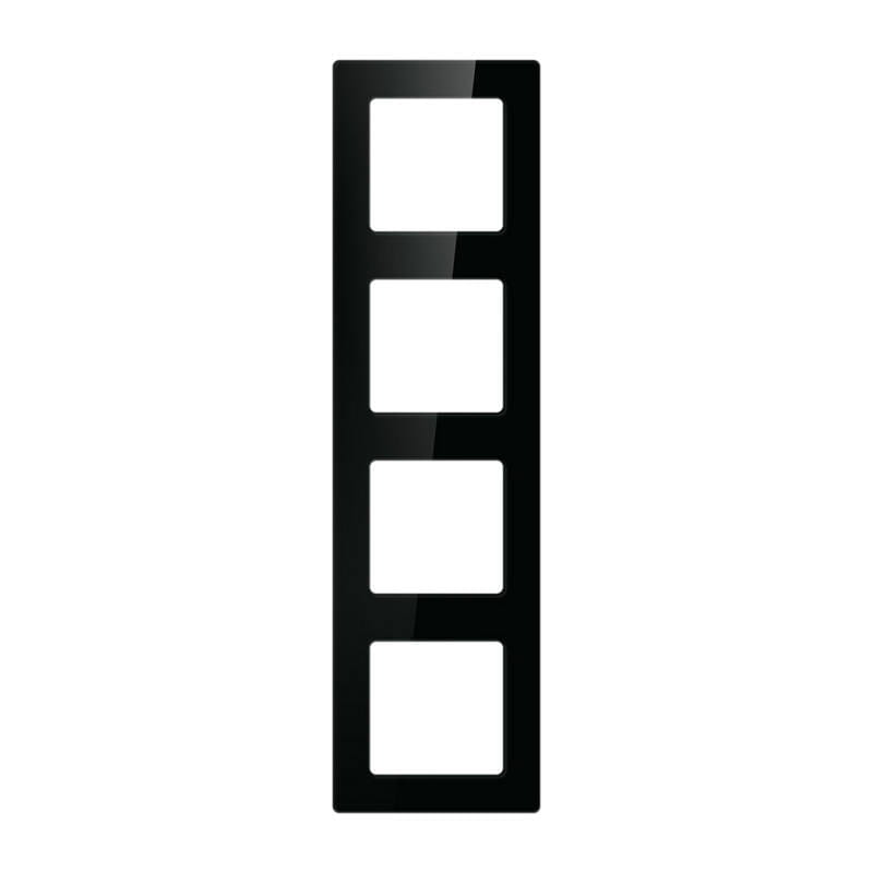 Ramka do włączników Światła Avatto N-TS10-Frame-B4 Poczwórna czarna — zdjęcie 1