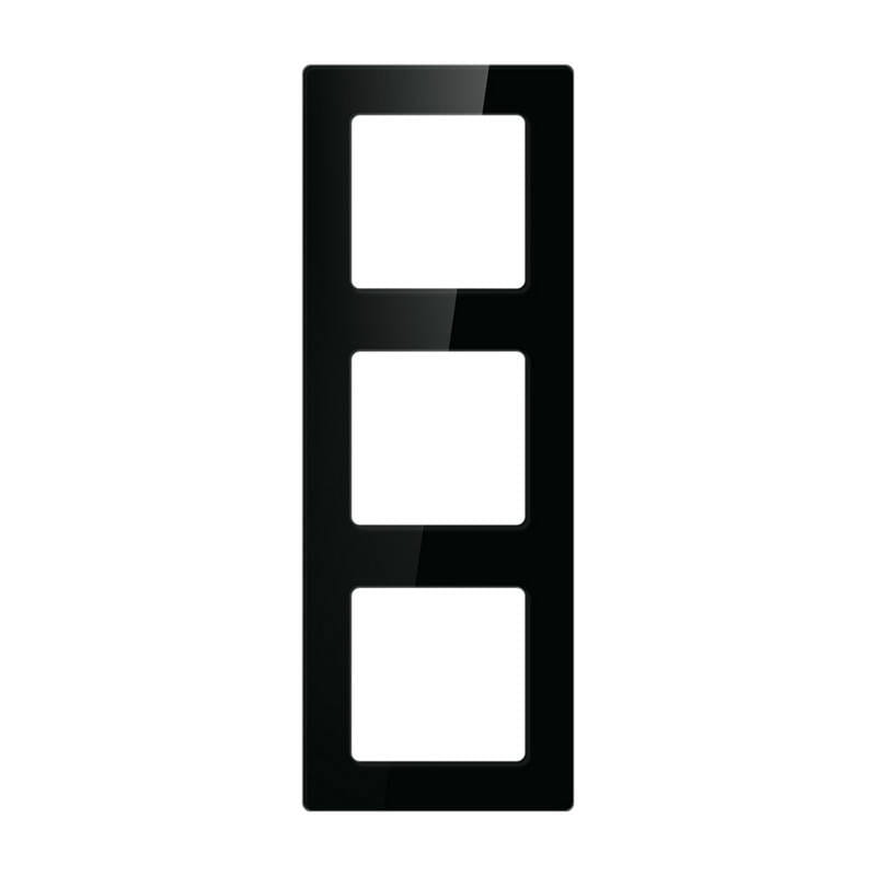 Ramka do włączników Światła Avatto N-TS10-Frame-B3 Potrójna czarna — zdjęcie 1