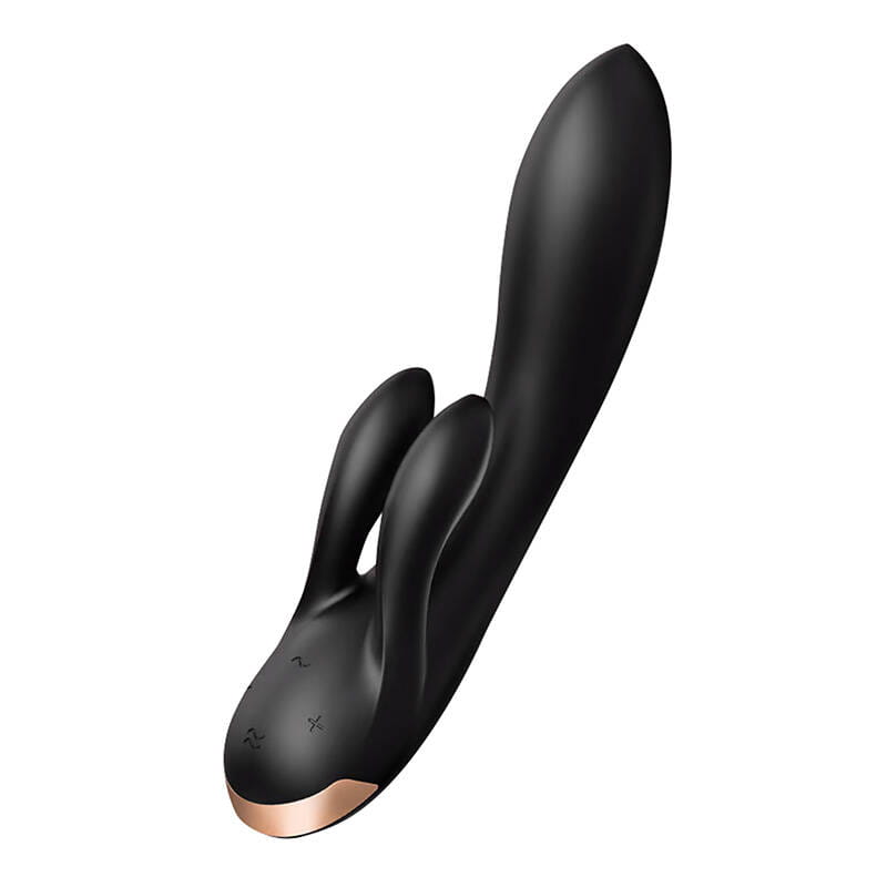 Wibrator wielofunkcyjny Satisfyer Double Flex z aplikacją czarny — zdjęcie 2