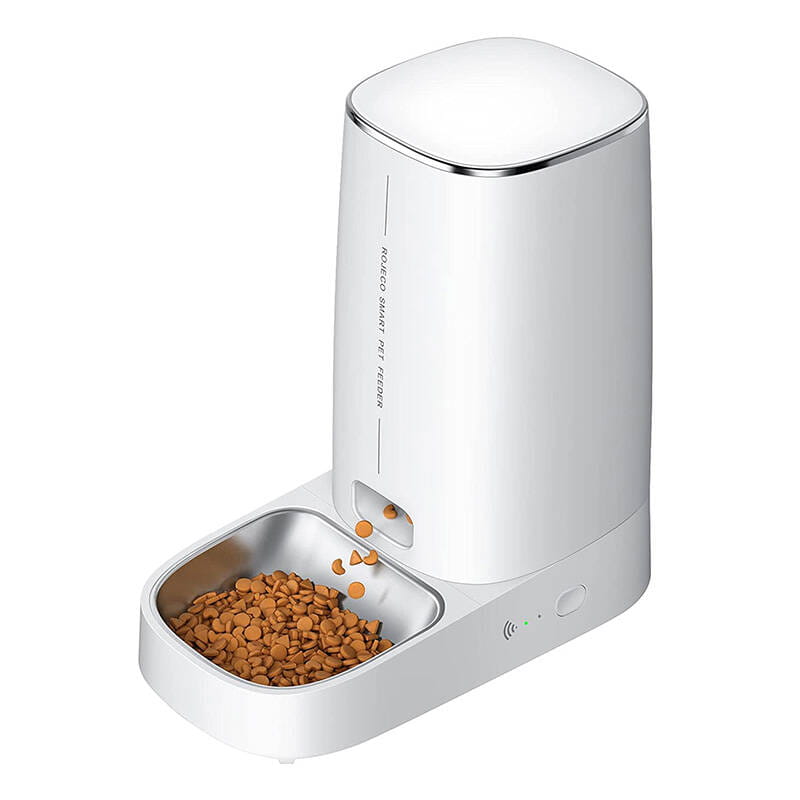 Inteligentny dozownik karmy Rojeco 4L Automatic Pet Feeder WiFi Version with Single Bowl — zdjęcie 2
