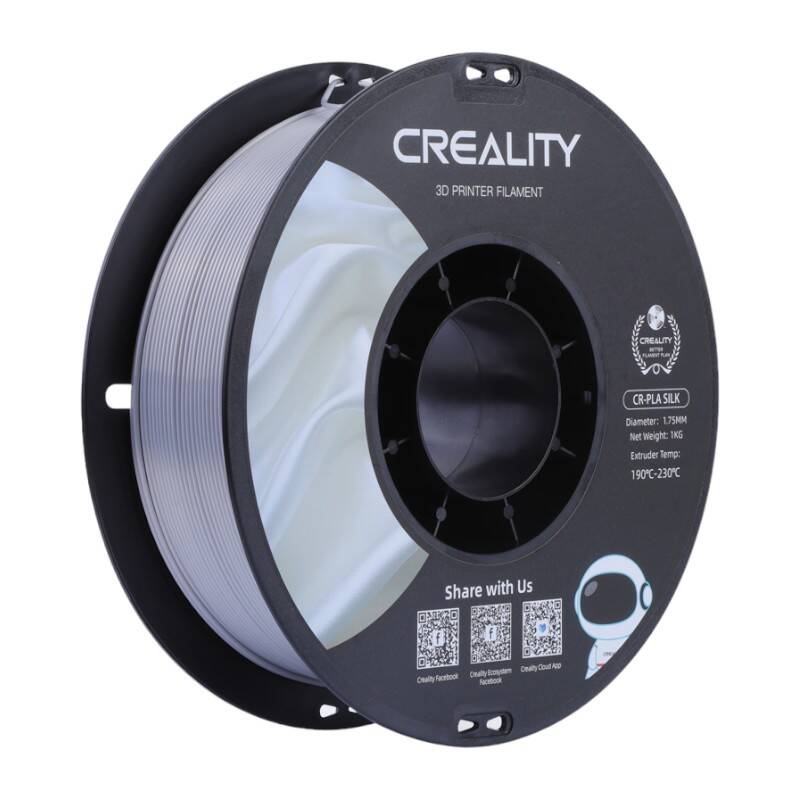 Filament CR-Silk PLA Creality srebrny — zdjęcie 1