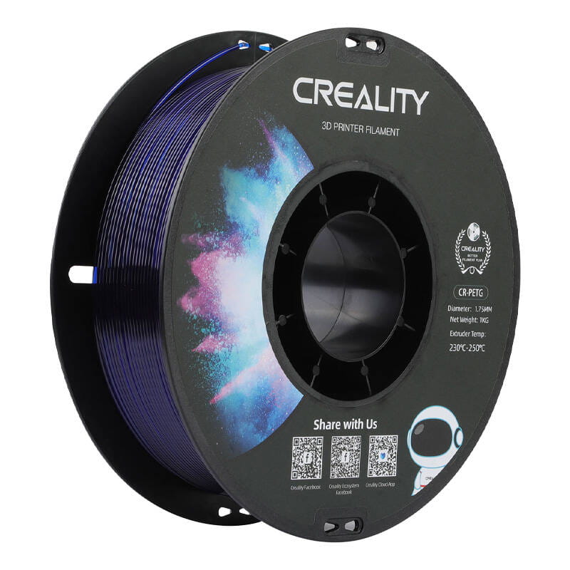Filament CR-PETG Creality przeźroczysty niebieski — zdjęcie 1