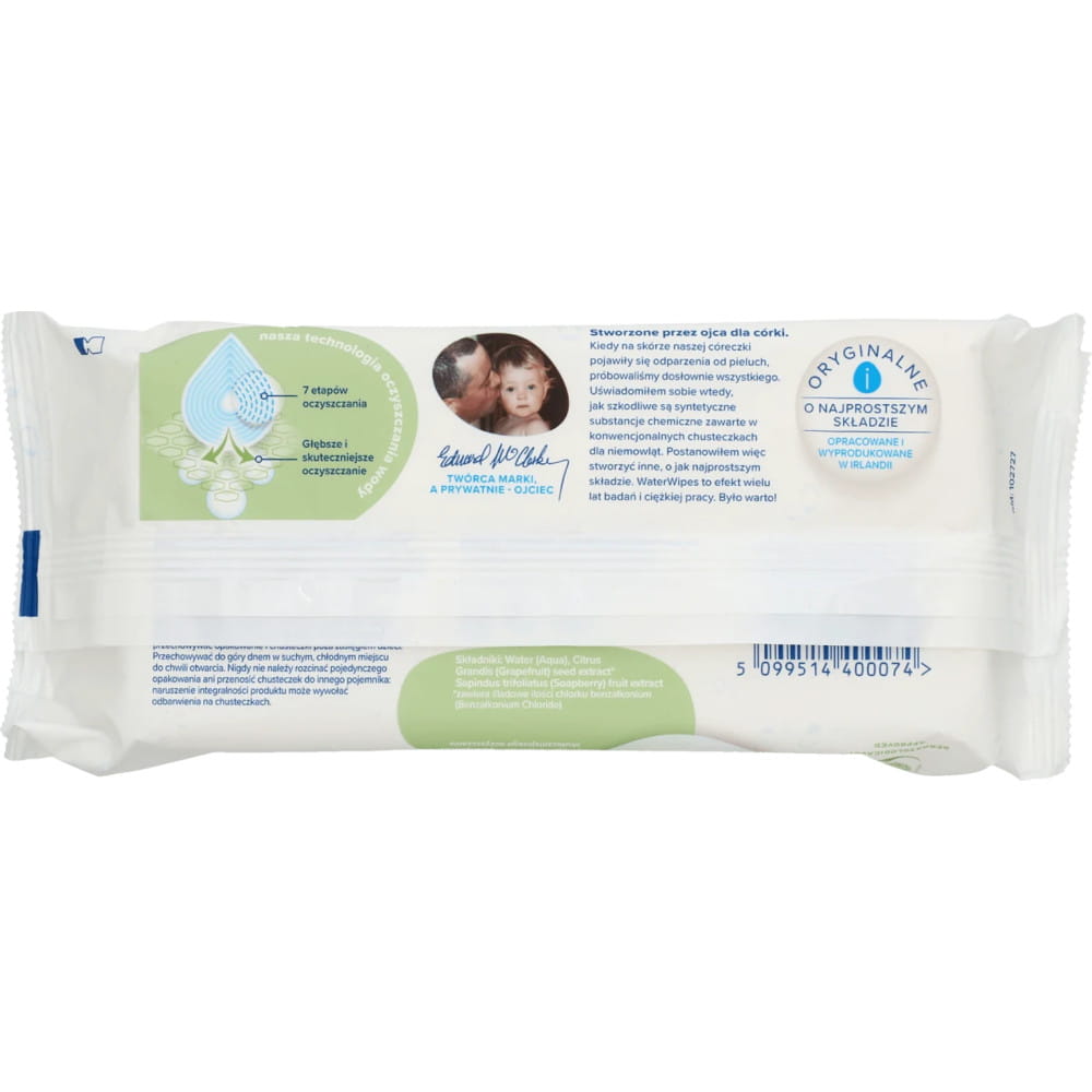 Chusteczki nawilżane dla dzieci WaterWipes Soapberry BIO 1x60 sztuk — zdjęcie 2