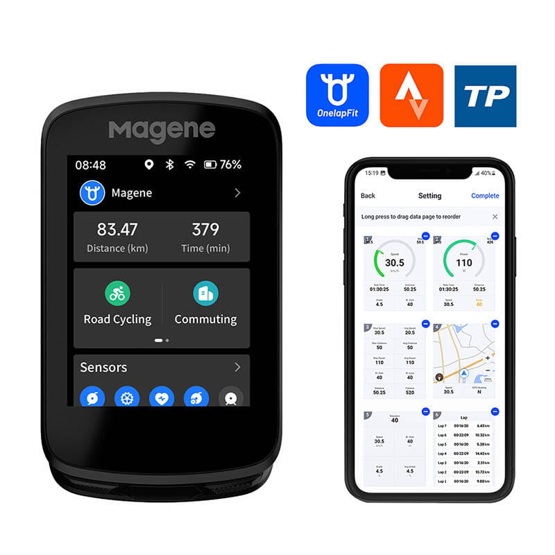 Komputer rowerowy Magene C606 ekran dotykoway GPS aplikacja — zdjęcie 1
