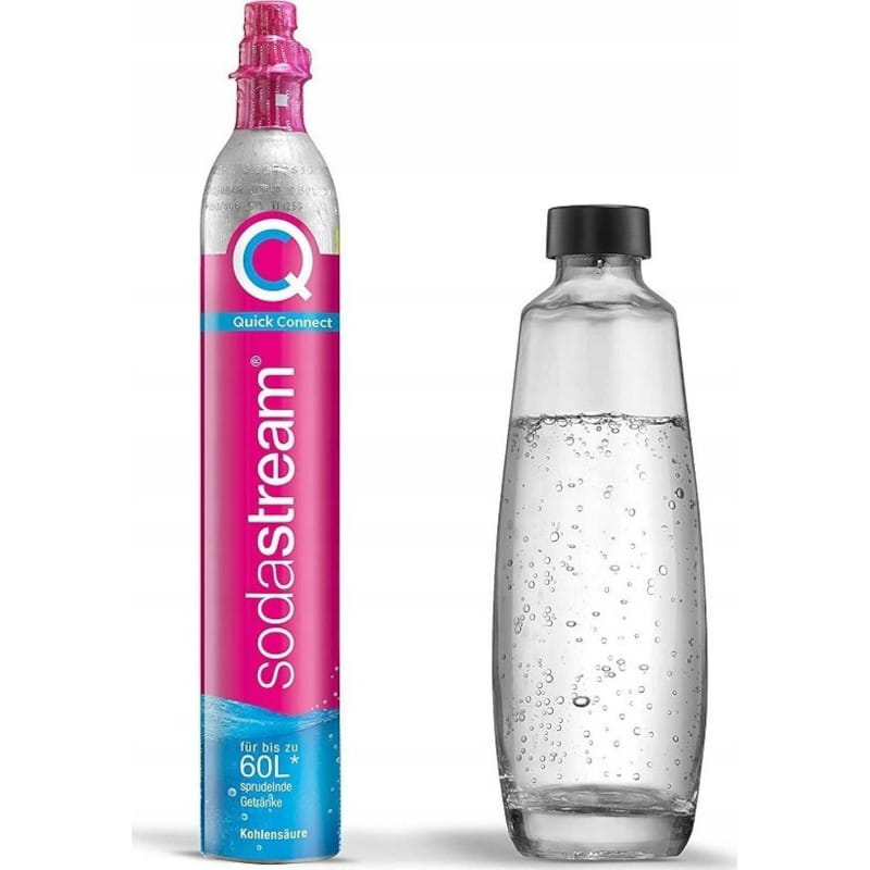 Butla CO2 SodaStream Quick Connect + szklana butelka 1L — zdjęcie 1