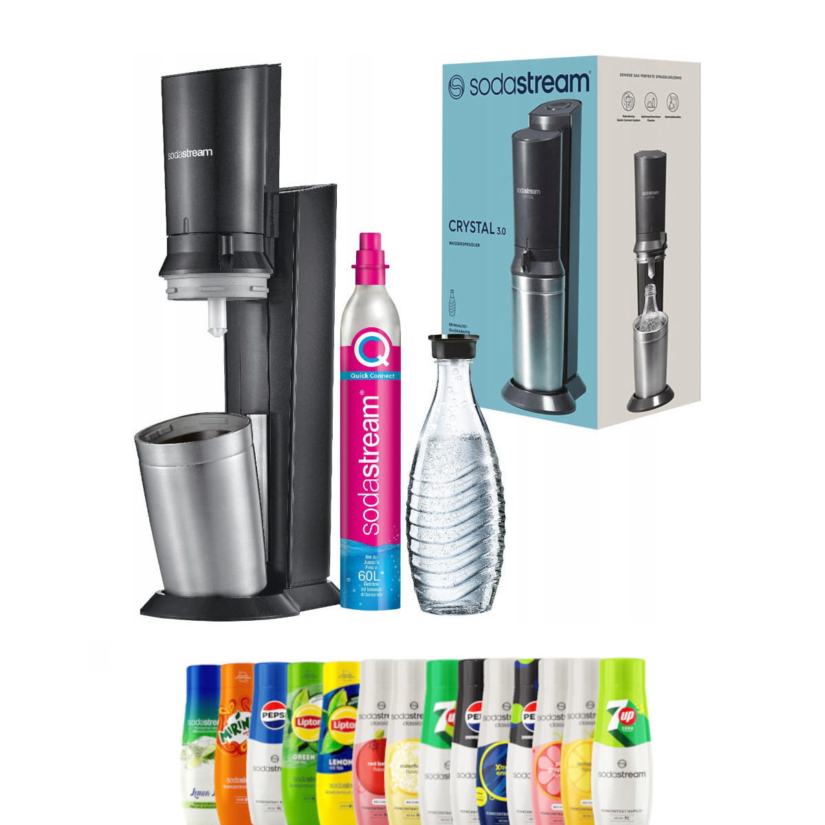 Saturator Sodastream Crystal 3.0 Titan + 1 koncentrat — zdjęcie 1