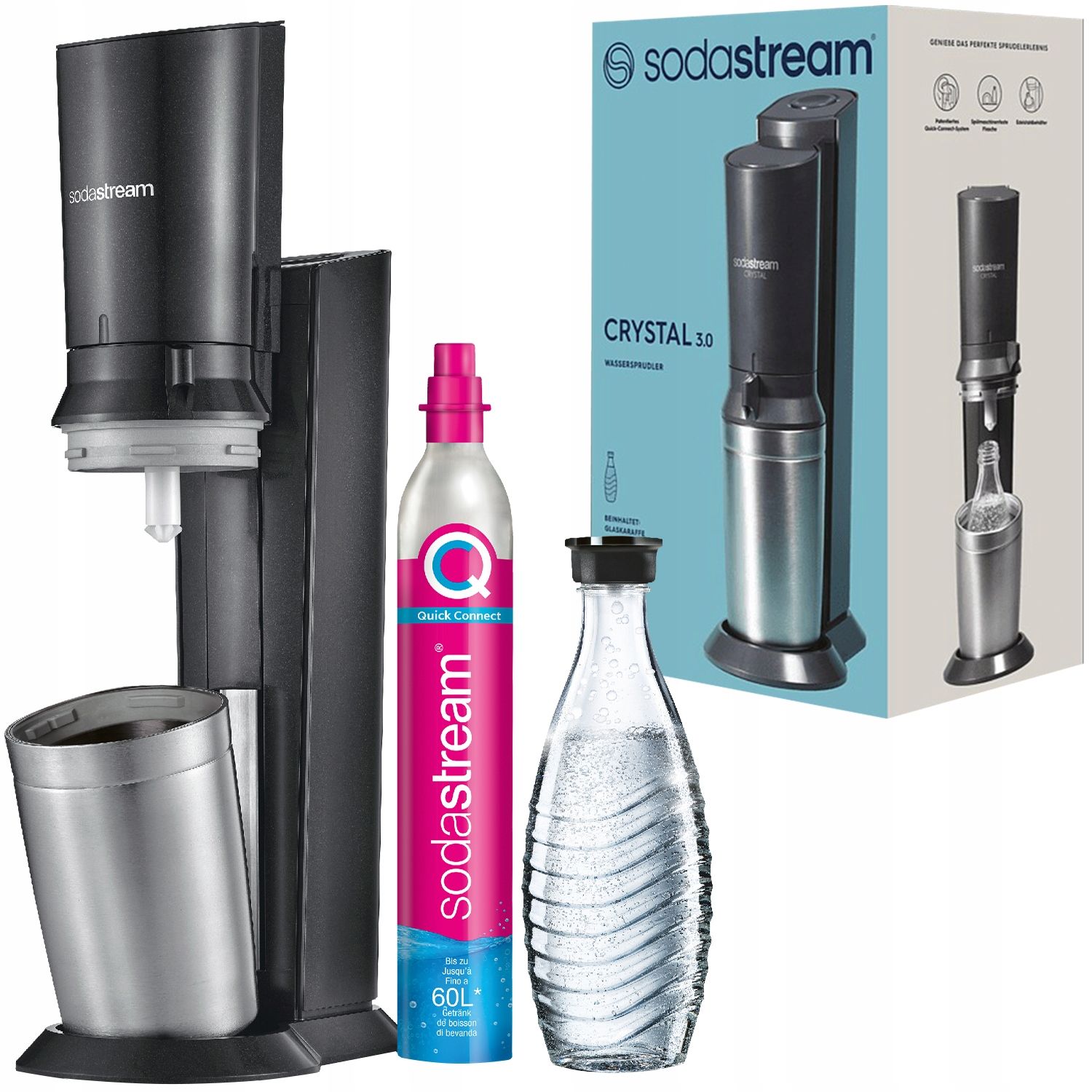 Saturator Sodastream Crystal 3.0 Titan + 1 koncentrat — zdjęcie 2