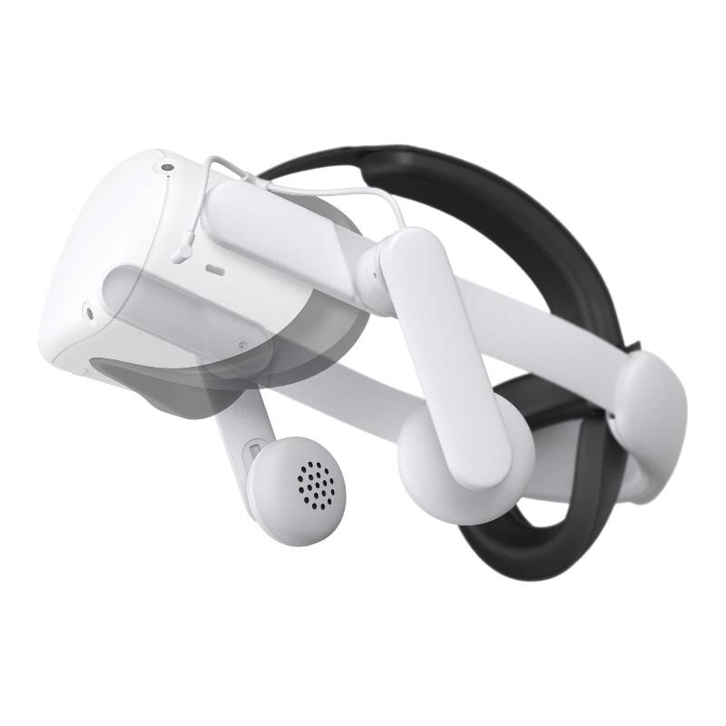 Pasek na głowę ze słuchawkami Kiwi Design QA01 do Meta Quest 2 biały — zdjęcie 2