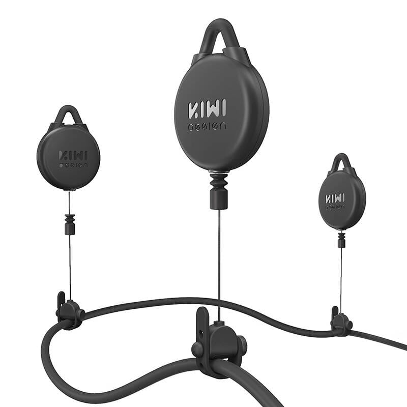 Podwieszany system haczyków do kabli VR 3szt. Kiwi Design V2-3 do Meta Quest 2 / Quest 3 / Quest PRO czarny — zdjęcie 1