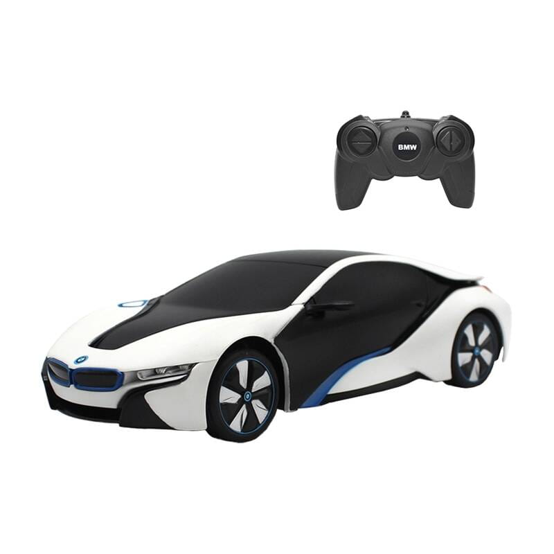 Samochód zdalnie sterowany RASTAR R/C 1:24 BMW i8- wrażliwy na promieniowanie UV biało-żółty — zdjęcie 1