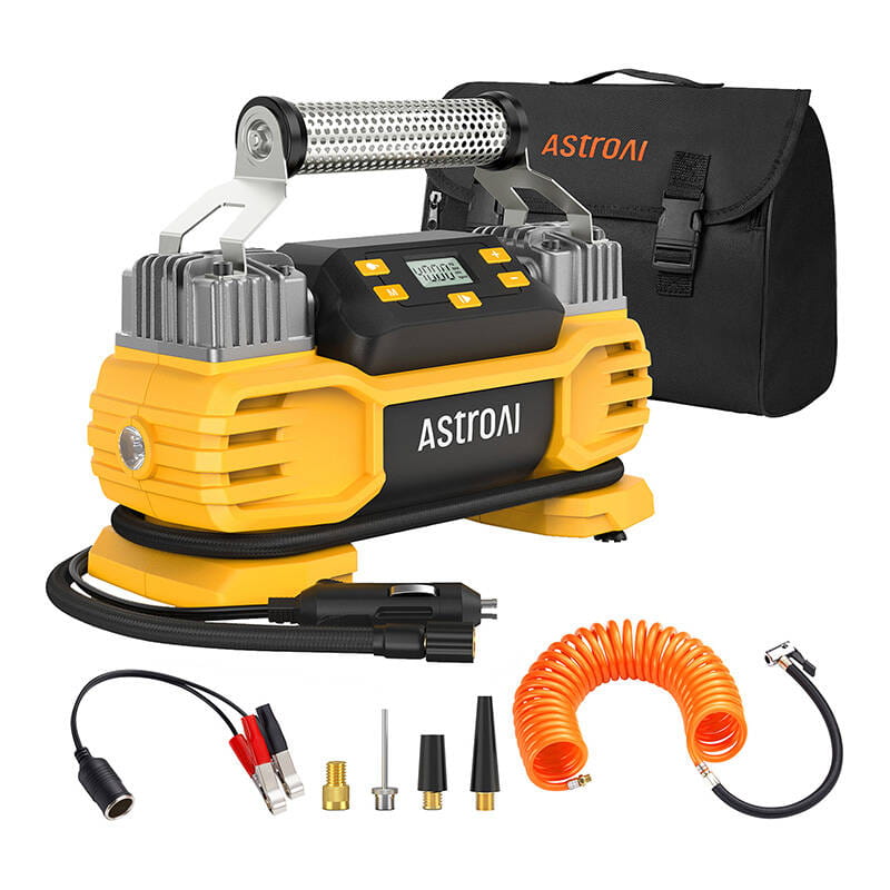 Kompresor do opon o dużej wytrzymałości Dua AstroAI AIRUN T2 160 PSI — zdjęcie 2
