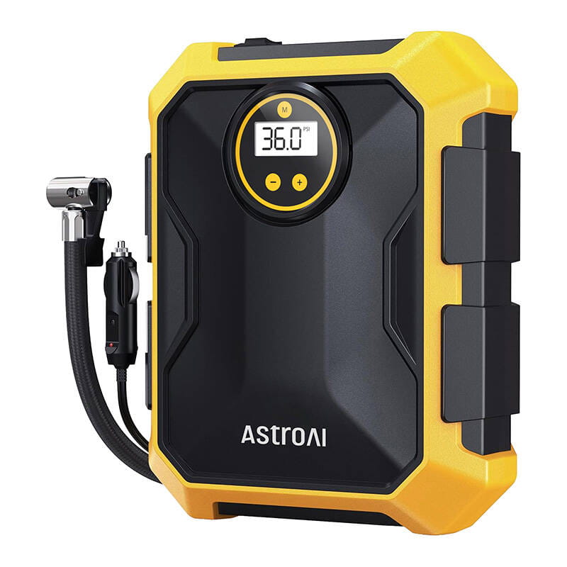 Kompresor Powietrza AstroAI CZK-3674 12V DC 100PSI żółty — zdjęcie 1