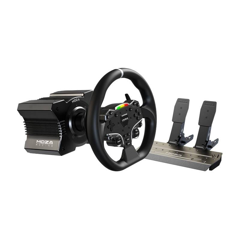 Zestaw gamingowy - baza R5 + kierownica ES + pedały SRP-Lite + zaciski Moza Racing R5 RS20 (PC) — zdjęcie 1
