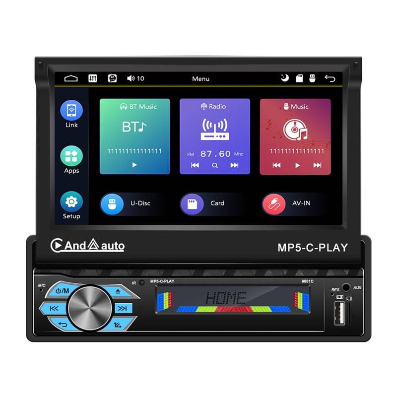 Monitor samochodowy 7" Podofo A3012 Carplay&Android Auto, — zdjęcie 1