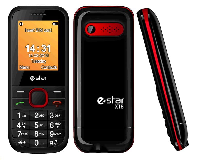 telefon eSTAR X18 Dual Sim 2G czerwony — zdjęcie 1