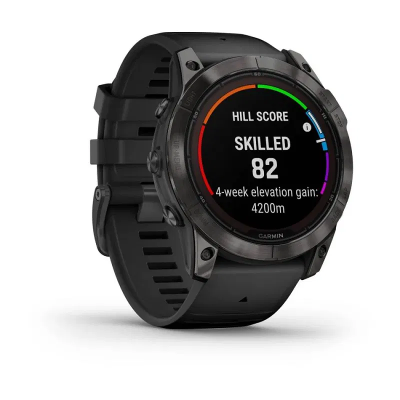 Garmin Fenix 7X Pro Sapphire Solar Carbon Gray DLC Titanium z czarnym paskiem (010-02778-10) — zdjęcie 2