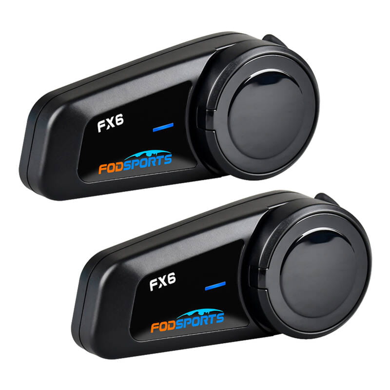 Interkom motocyklowy Fodsports FX6 dwupak czarny — zdjęcie 1