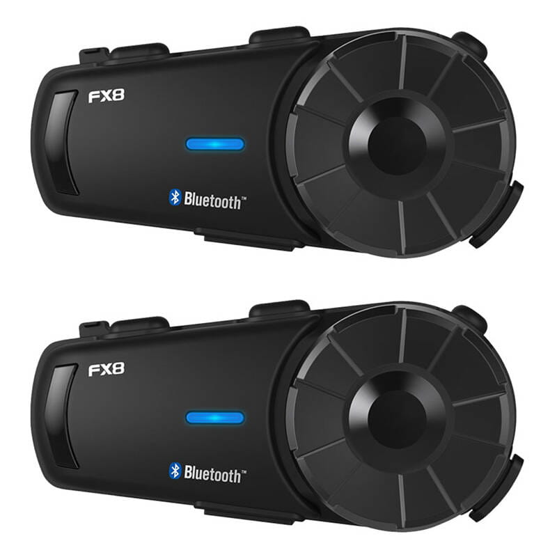 Interkom motocyklowy Fodsports FX8 dwupak czarny — zdjęcie 1