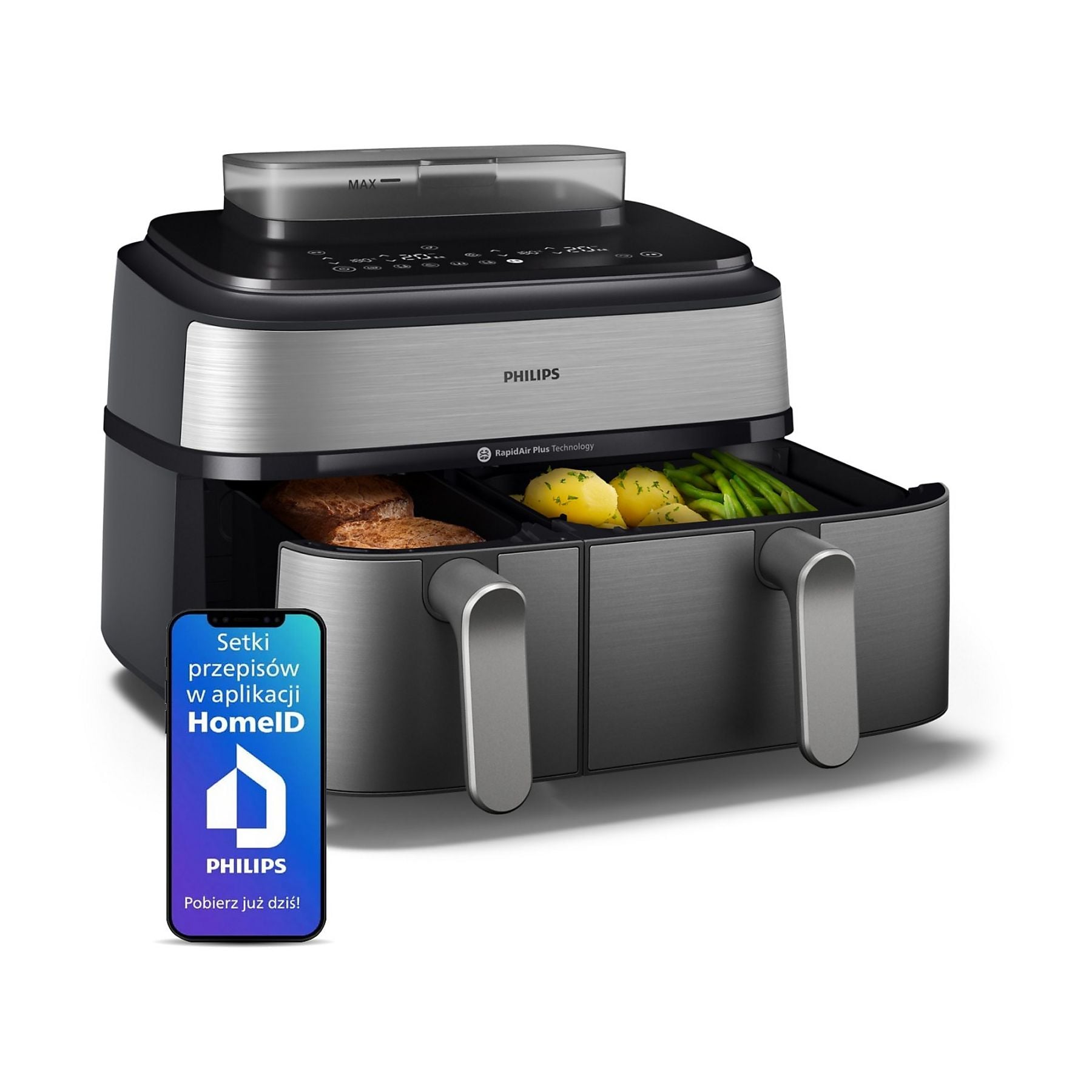 Frytownica beztłuszczowa Air fryer Philips Ovi Ultra NA555/00 2750 W — zdjęcie 1
