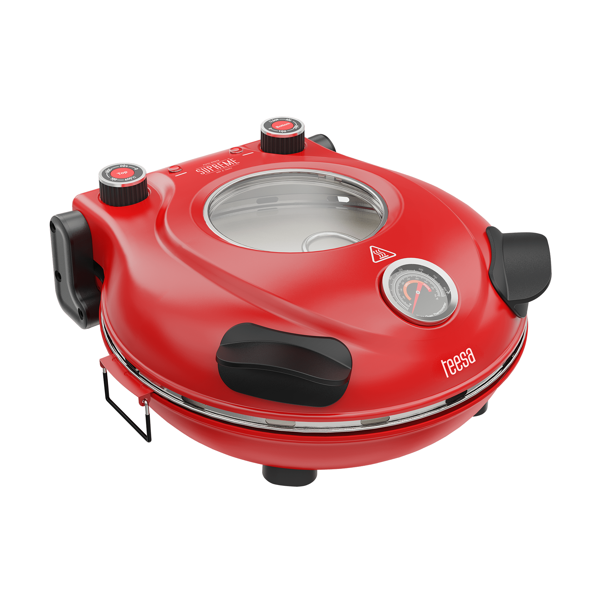 Piec do pizzy Teesa Supreme+ 1200W 400°C czerwony — zdjęcie 1