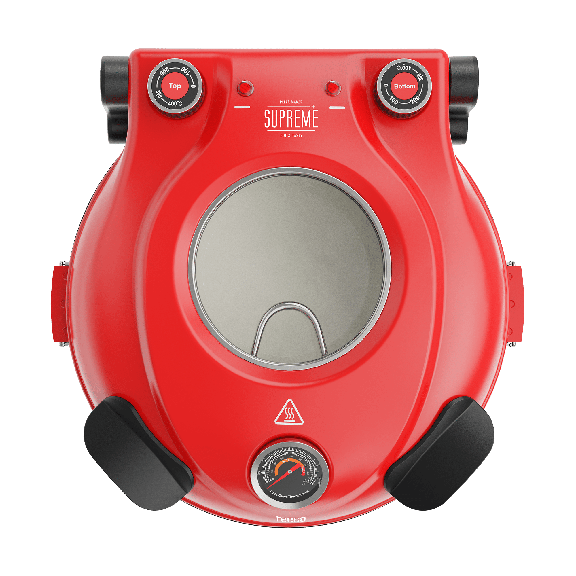 Piec do pizzy Teesa Supreme+ 1200W 400°C czerwony — zdjęcie 2