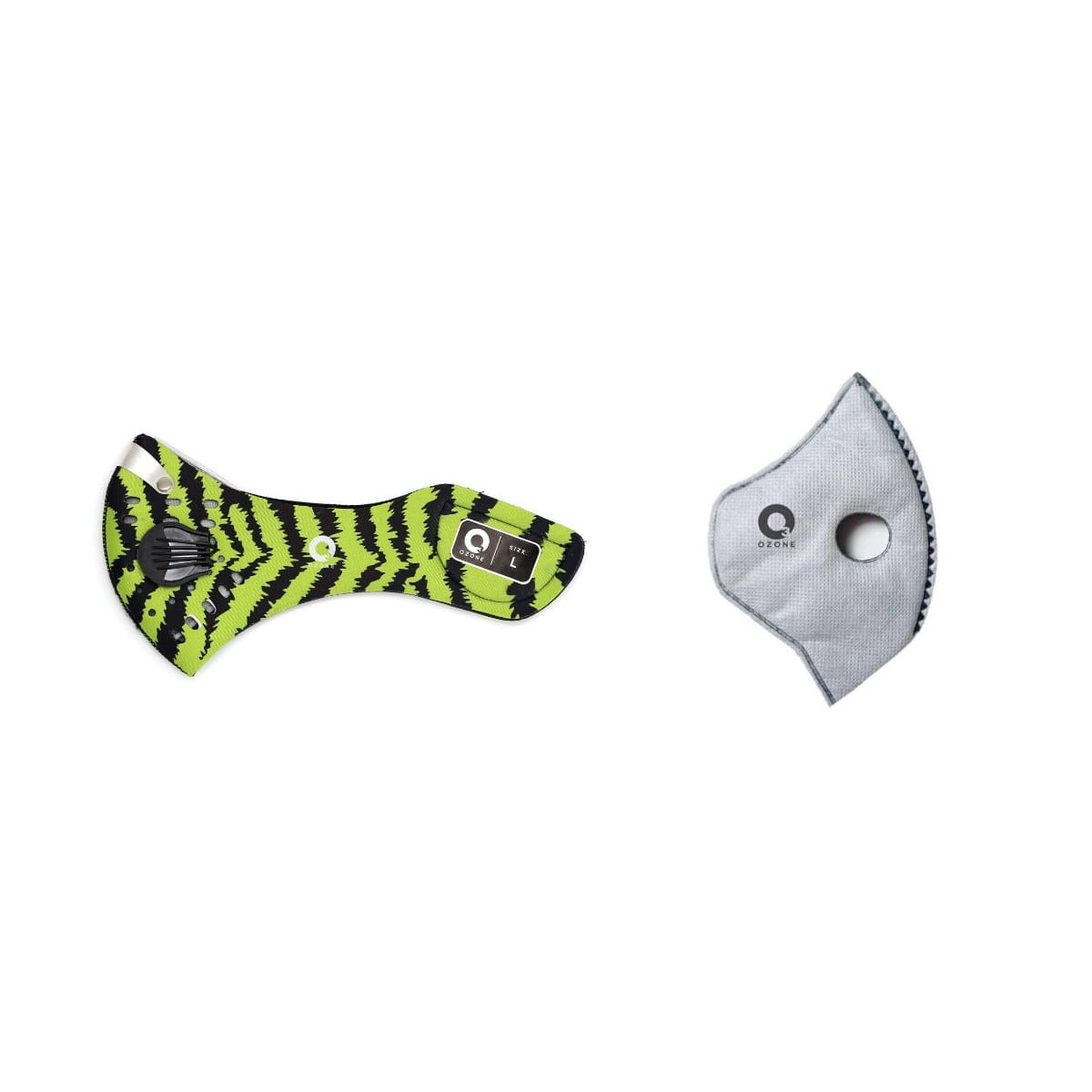 Maska antysmogowa Sport Ozone Mask Green Zebra N95 S/M — zdjęcie 2