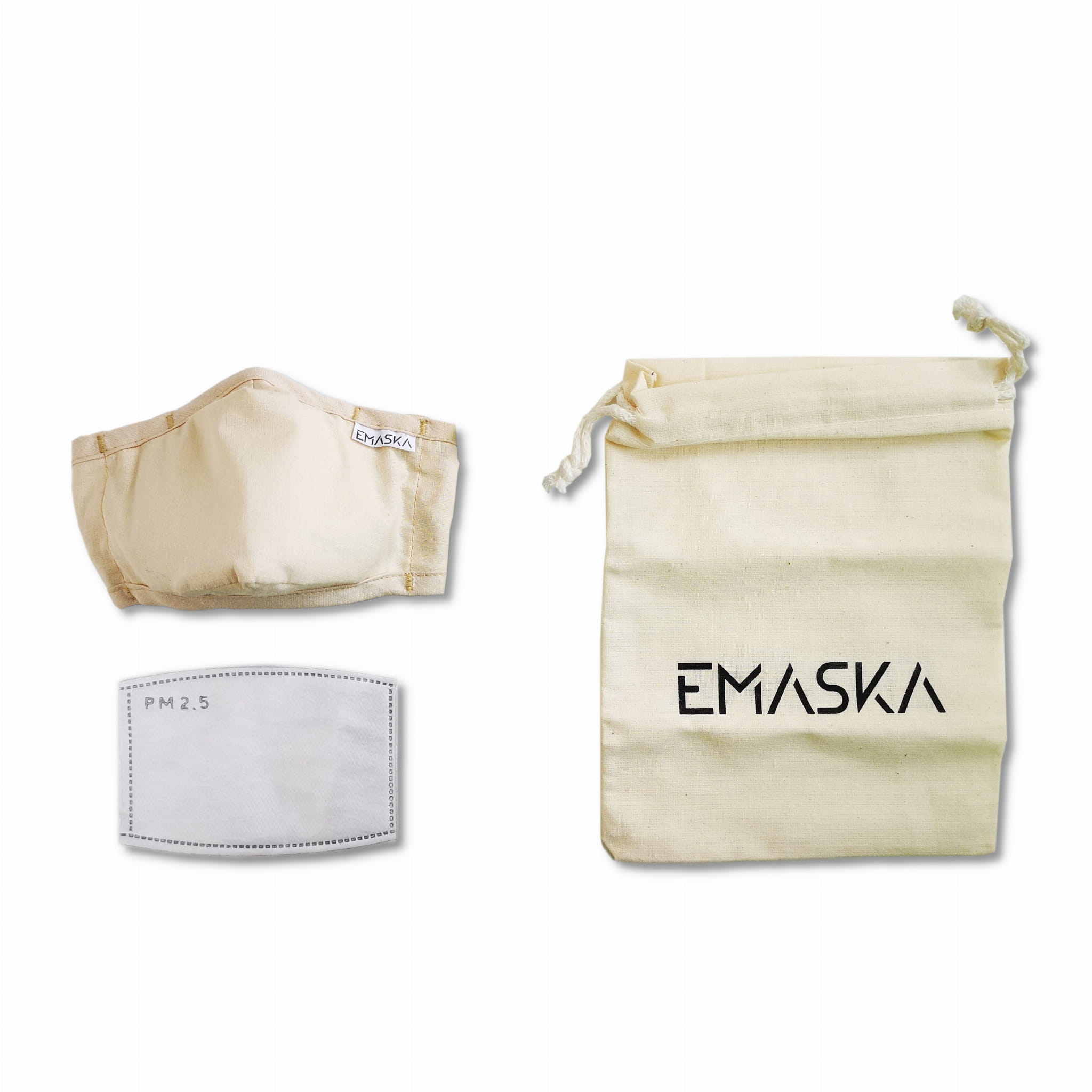 Maska antysmogowa Ozone EMASKA S/M N95 kremowa — zdjęcie 1