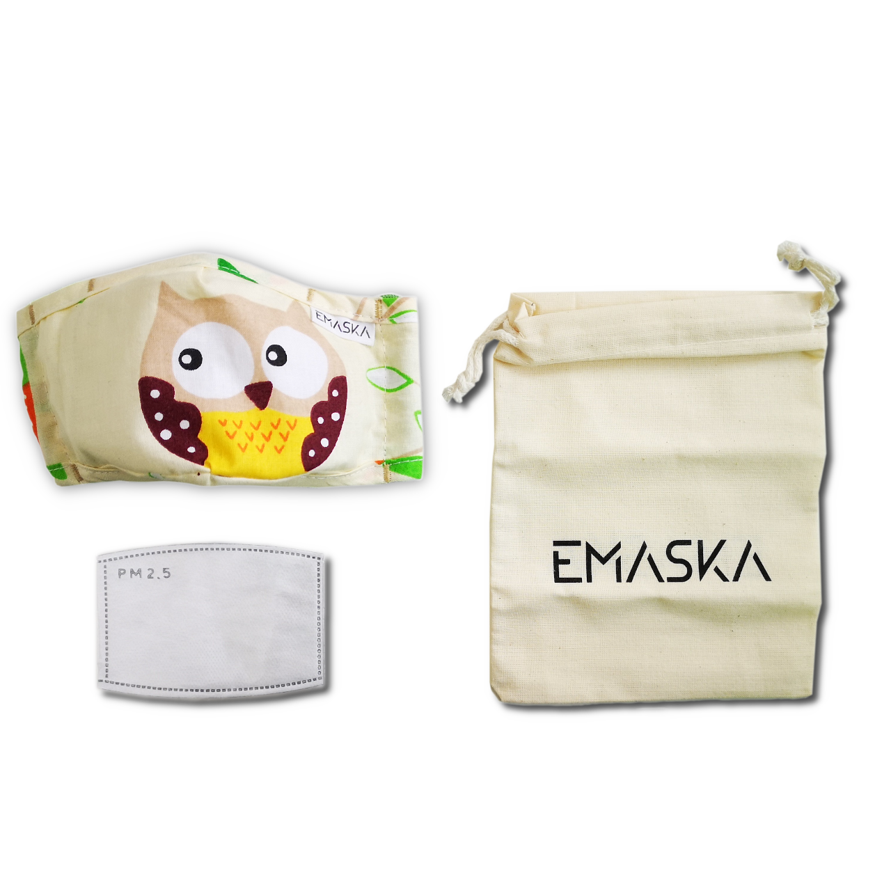 Maska antysmogowa Ozone EMASKA S/M N95 sowa — zdjęcie 1