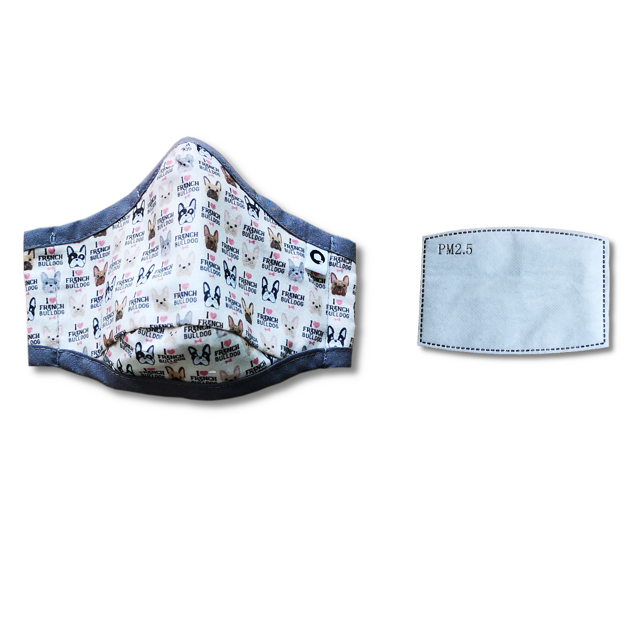 Maska antysmogowa Ozone Casual N95 buldog francuski S/M — zdjęcie 1