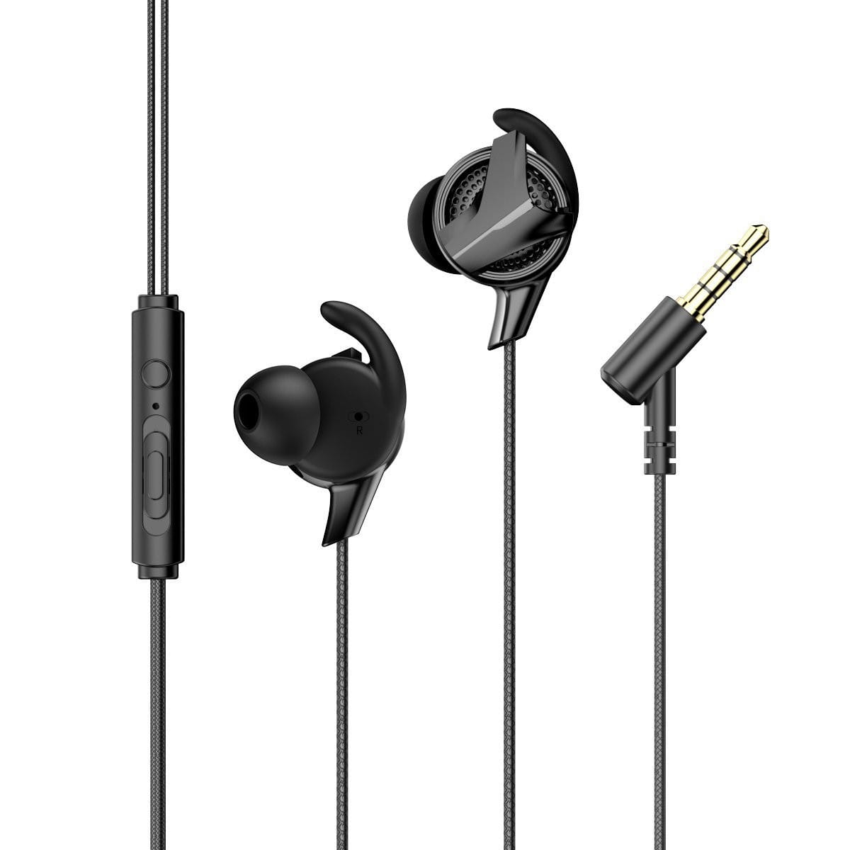 Słuchawki gamingowe mini jack 3,5mm Baseus GAMO H15 z mikrofonem (czarne) — zdjęcie 1