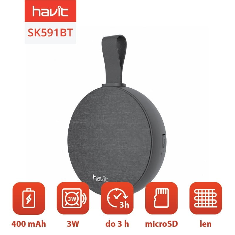 Głośnik Bluetooth Havit SK591BT (czarny) — zdjęcie 1