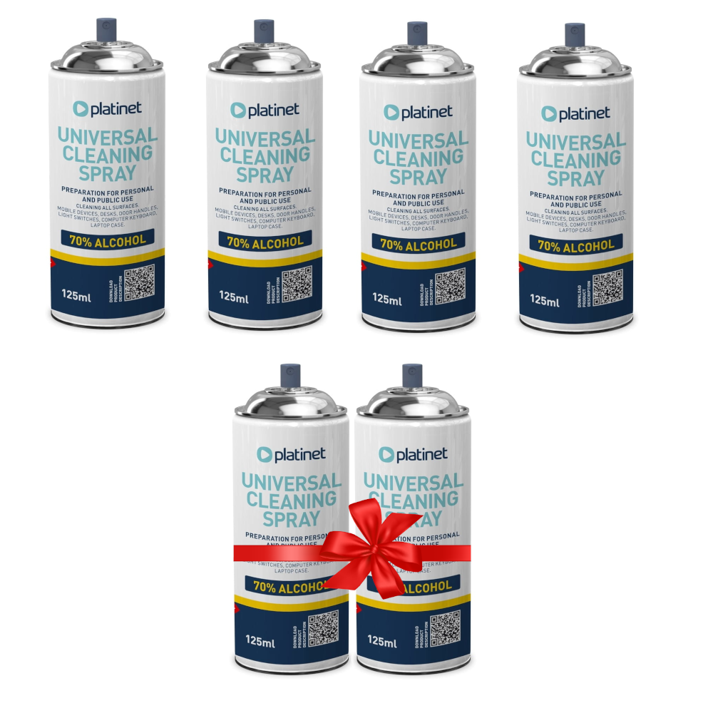Spray w aerozolu 125ml Alkohol 70% Platinet 4+2 gratis — zdjęcie 1