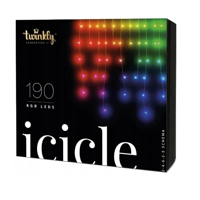Smart sople świetlne LED Twinkly Icycle 190 LED RGB Gen 2 — zdjęcie 2