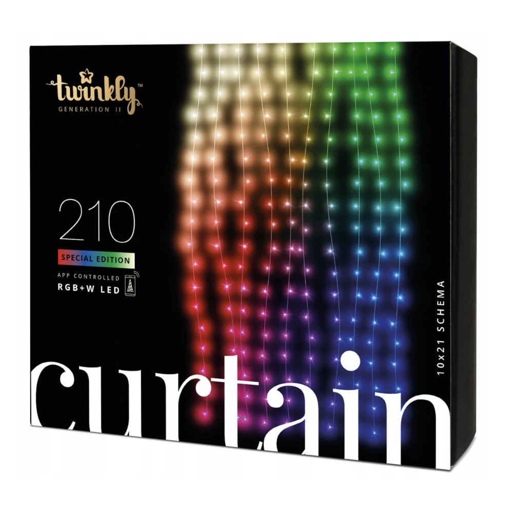 Smart kurtyna świetlna LED Twinkly Curtain 210 LED RGBW Gen 2 — zdjęcie 2