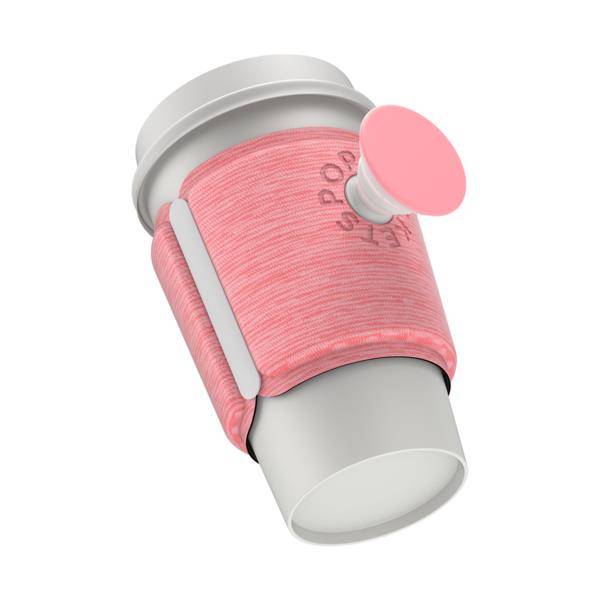 Popsockets uchwyt na kubek Macaron Pink Melange — zdjęcie 1