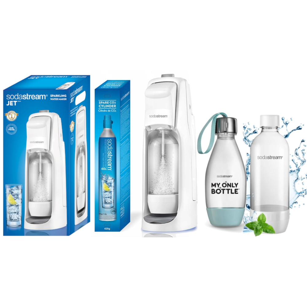 SodaStream Jet biały + butelka MOB miętowa — zdjęcie 1