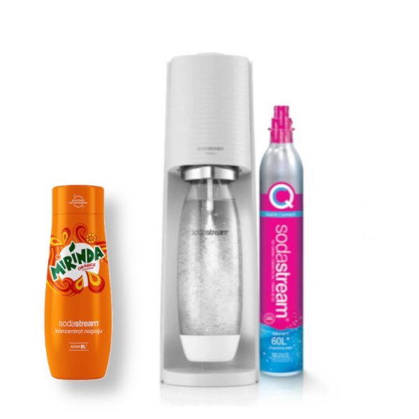 SodaStream Terra white + koncentrat Mirinda 440ml — zdjęcie 1