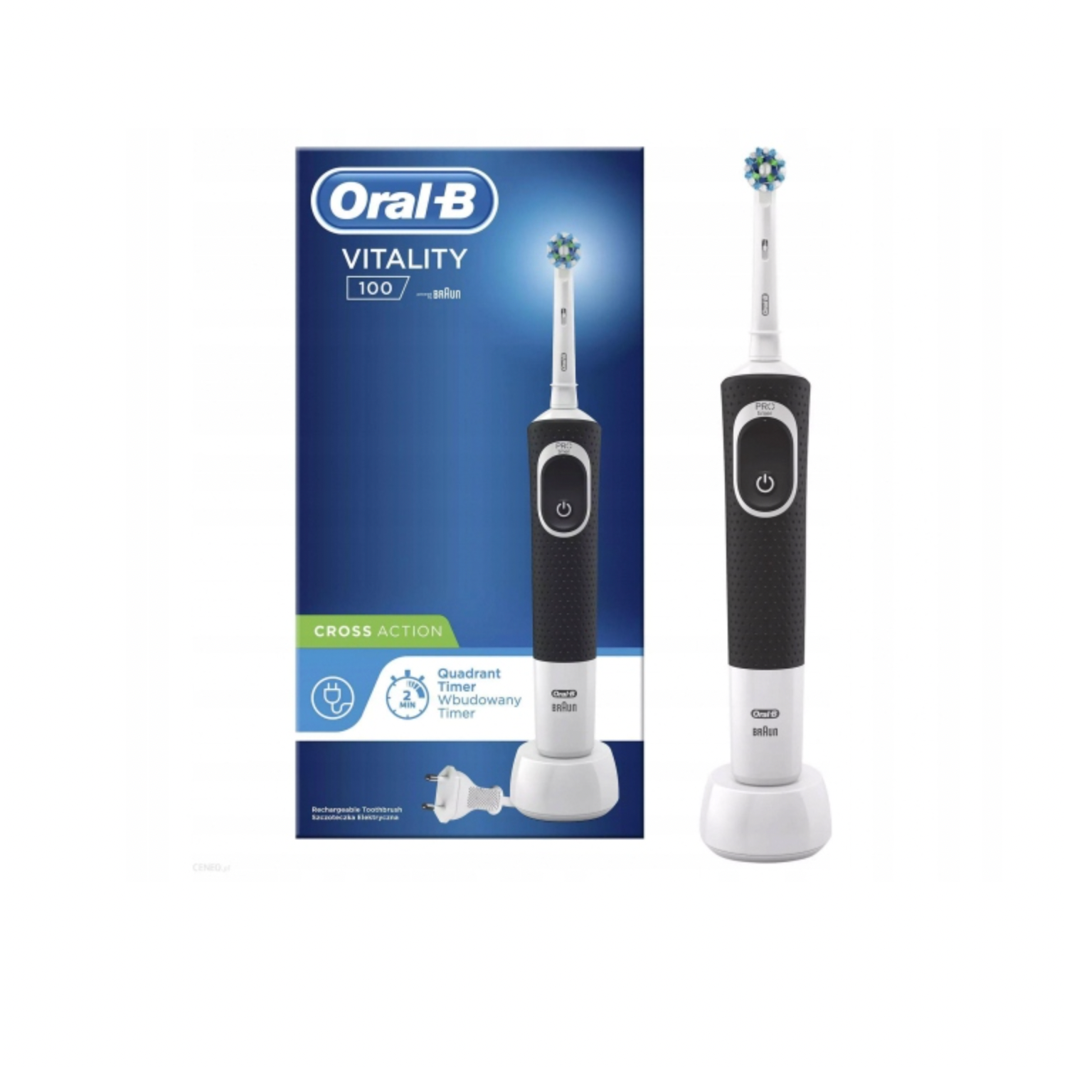 Braun Oral-B Vitality D100 CrossAction czarny — zdjęcie 1