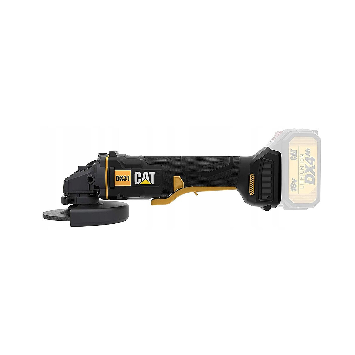 Caterpillar  Bezszczotkowa Szlifierka kątowa CAT DX31B 18V — zdjęcie 2