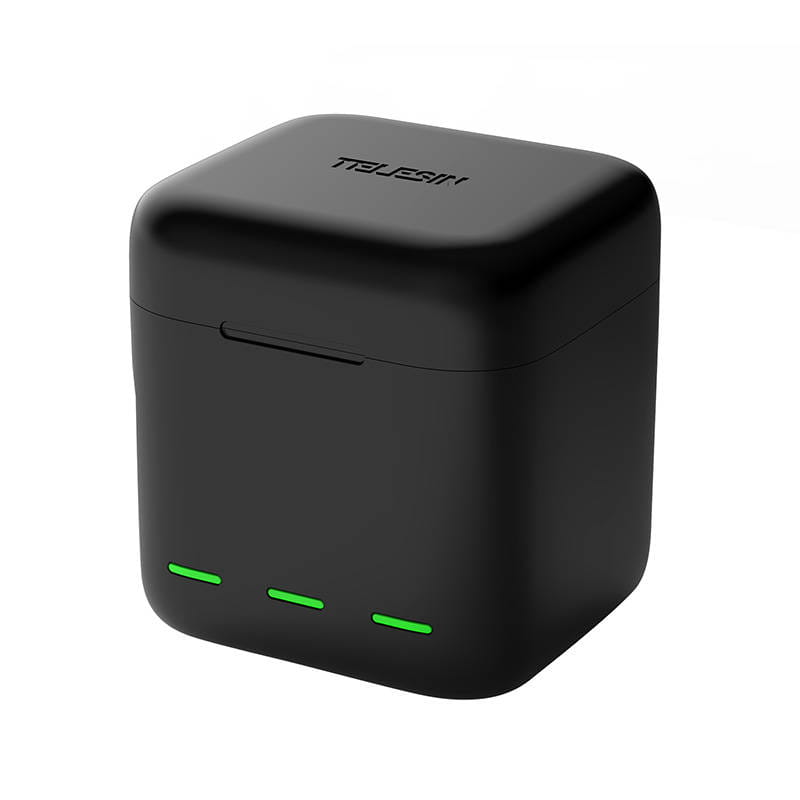 Ładowarka trójkanałowa box + 2 akumulatory Telesin do GoPro Hero 9 / Hero 10 — zdjęcie 2