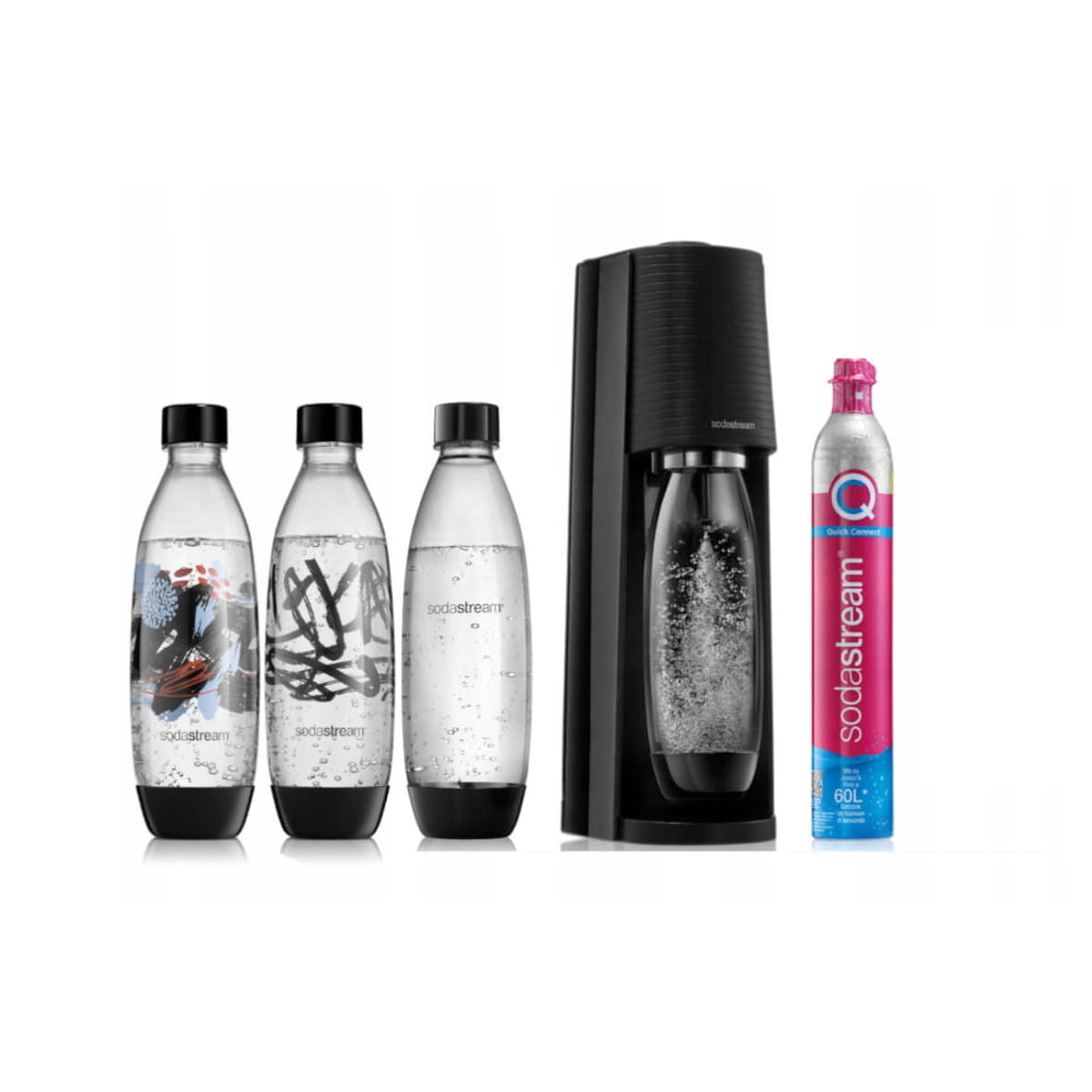 SodaStream Terra czarny + SodaStream Fuse Brush Design 2x1L — zdjęcie 1