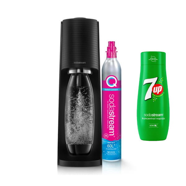 SodaStream Terra black + koncentrat 7UP 440 ml — zdjęcie 1